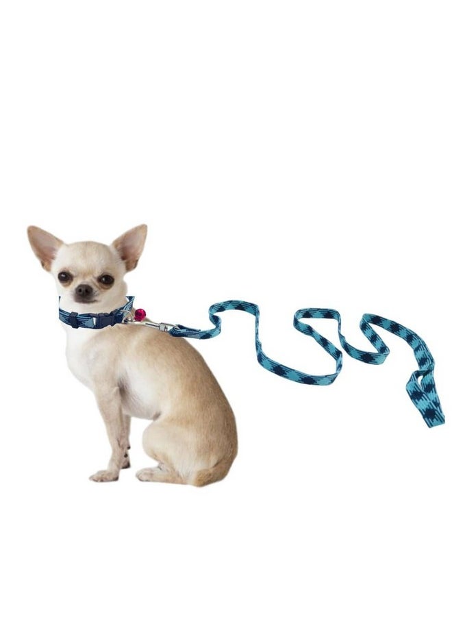 PET Dog Collar And Leash Set Puppy Printed With Bell, Adjustable Nylon Collar With Leash For Small And Medium Puppies, Quick Release And Breathable Collar Set For Pet,  - Image 5