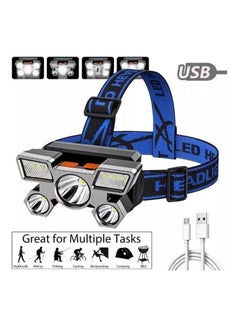 BORUIT Rechargeable Headlamp Flashlight Portable Outdoor Camping Waterproof Headlight  - Image 2
