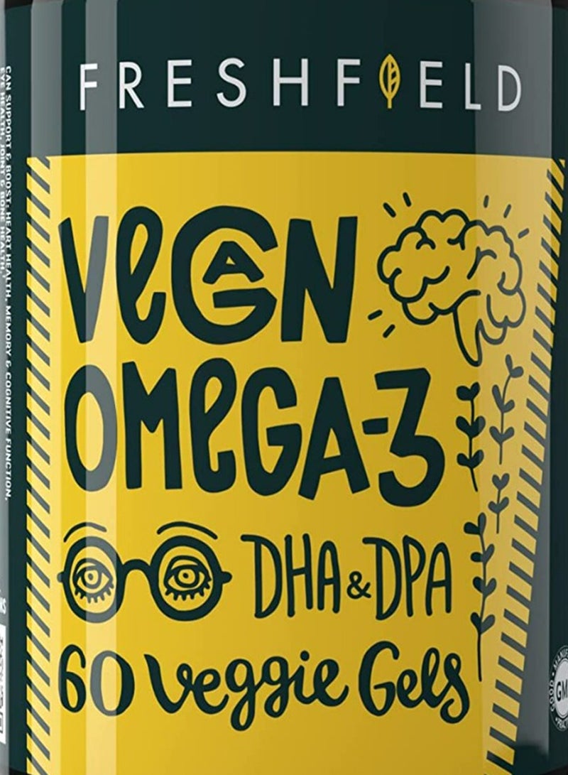 FRESHFIELD Vegan Omega 3 Dha Supplement 60 Capsules - Image 1