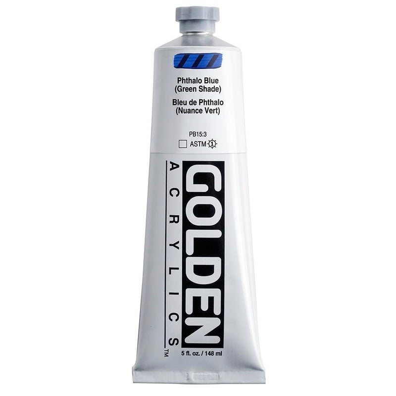 Golden Heavy Body Acrylic Phthalo Blue Green Shade 5 oz Tube