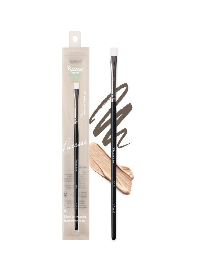 Piccasso 300 Eyeliner and Concealer Brush – Dual-Use Angled Brush for Gel Eyeliner and Spot Concealing, Soft and Precise Eye Makeup Brush for Tightlining and Coverage, Korean Professional Makeup Tool - Image 1