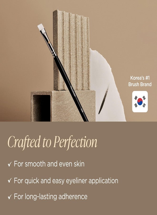 Piccasso 300 Eyeliner and Concealer Brush – Dual-Use Angled Brush for Gel Eyeliner and Spot Concealing, Soft and Precise Eye Makeup Brush for Tightlining and Coverage, Korean Professional Makeup Tool - Image 3