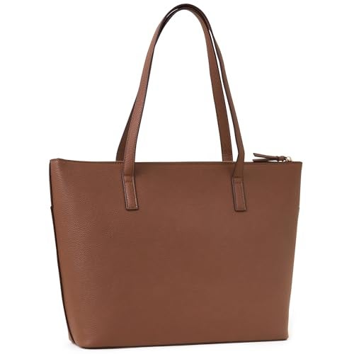 Accessorize London Women's Classic Brown Front Pocket Tote Bag| Tote bags for women office use |Spacious Work bag for woman |Shoulder bag for ladies Stylish - Image 2