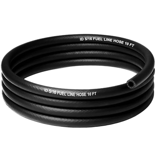 Eunice 5/16 Inch (8mm) ID Fuel Line Hose, 10 FT 302PSI Push Lock NBR Rubber Hose for Automotive - Image 1