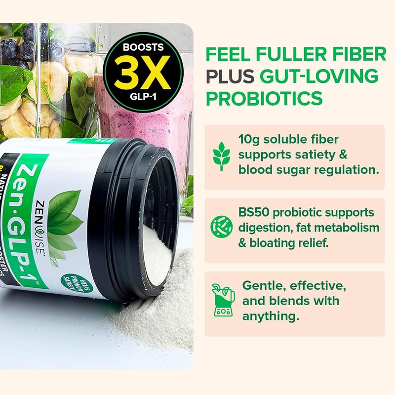 Zenwise Health ZenGLP1  Natural GLP1 with Probiotic for Women  Men  Metabolic Probiotics to Help Control Hunger  Cravings and Support Digestive Health  GLP1 Supplement Support 30Day Serving - Image 5