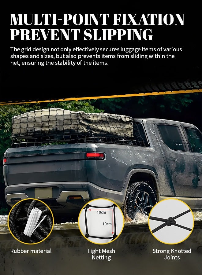 Generic Car Cargo Net, Elastic Storage Net with Storage Bag, Suitable for Securing Luggage When Traveling  - Image 4