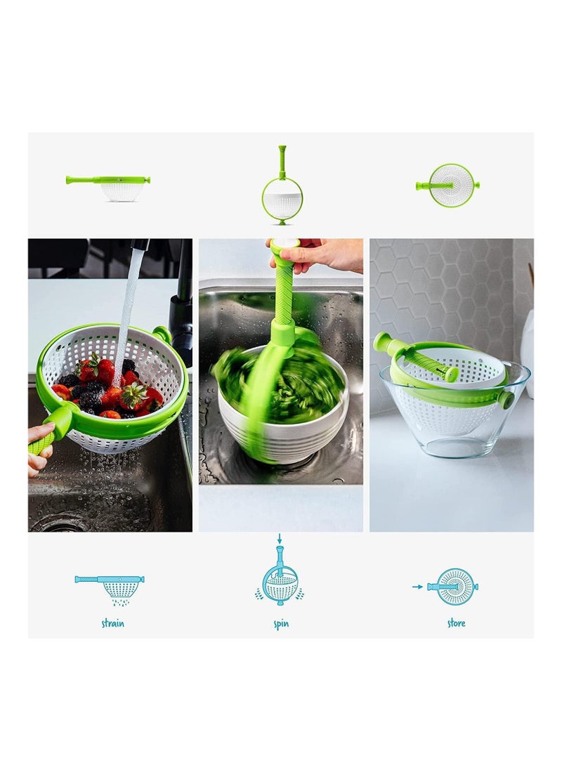 Hawaii Large Salad Spinner Lettuce Spinner Manual Vegetable Dryer BPA Free Drain Lettuce Colander Easy Spin for Tastier Salads  - Image 2