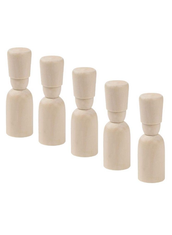 Healifty 10pcs Wooden Peg Dolls Unfinished DIY Craft Puppets Manual Painting Figures for Boy Girl Creative Projects and Wood Material - Image 5