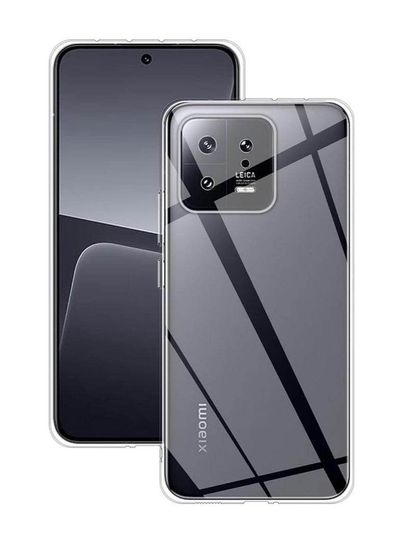 تين تك - جراب حماية شفاف لموبايل شاومي ريدمي 13 / Xiaomi Redmi 13 من البولي يوريثين المقاوم للحرارة مضاد للخدوش من تين تك - شفاف - Image 1