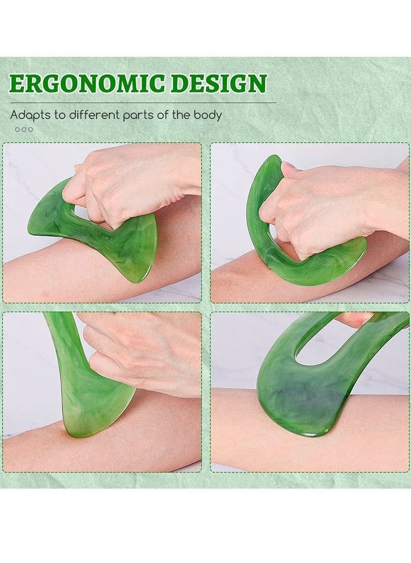 XiuWoo Larger Gua Sha Resin Scraper Massage Tool Guasha Scraping for Back Neck Leg Full Body Relaxation Lymphatic Drainage Cellulite Remove  - Image 5