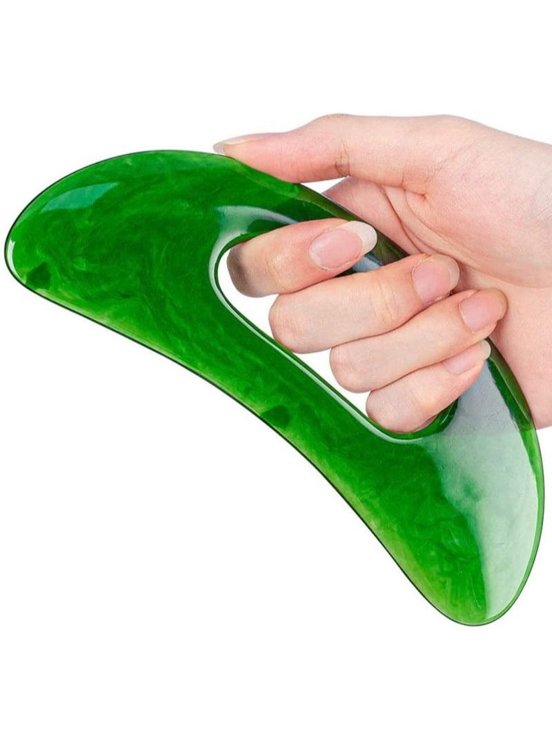 XiuWoo Larger Gua Sha Resin Scraper Massage Tool Guasha Scraping for Back Neck Leg Full Body Relaxation Lymphatic Drainage Cellulite Remove  - Image 1