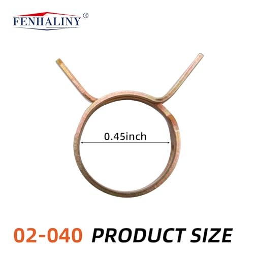 Fenhaliny 02-040 Hose Clamps Compatible With Or-gon Part Replace 1/4 ", 3/16" Fuel Lines- ID:0.45 '' (10 Pack) - Image 4