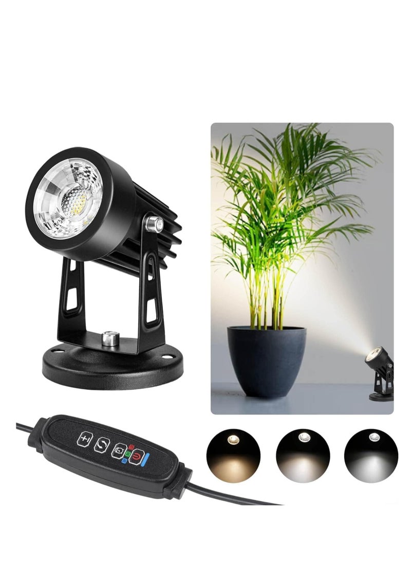 TRASSLE Indoor LED Spot Lights, 3W Uplighting with Remote Control Dimmable & Timer, Adjustable 3000K/4000K/6000K Floor Spot Lights for Plants Pictures Artwork, USB Powered  - Image 1