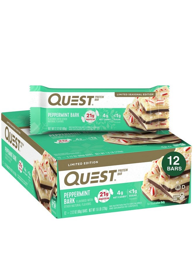 Quest Nutrition لوح بروتين بنكهة النعناع 21 جرام بروتين 4 جرام كربوهيدرات صافية 1 جرام سكر خالي من الجلوتين 12 قطعة - Image 1