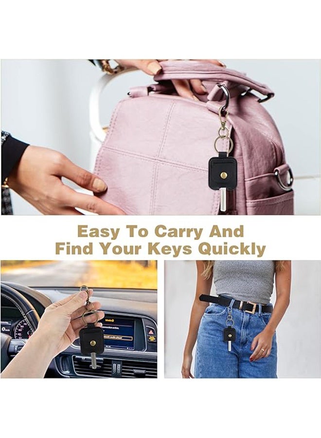 إم إكس إن 3 قطعة غطاء مفتاح السيارة الجلدي خمر حلقة مكسورة استبدال بولي Keychain حامي ، أنيق حامل مفتاح السيارات يغطي للنساء الرجال - Image 5
