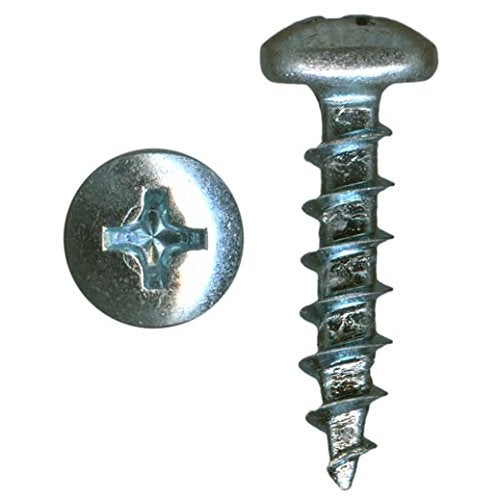 1000 Pack Rok Hardware 6 x 12 127mm Deep Coarse Standard Thread Phillips Pan Head Wood Screws Zinc Plated Excellent in Particle Board MDF Plastic Composites ROKS6X12PPSZ