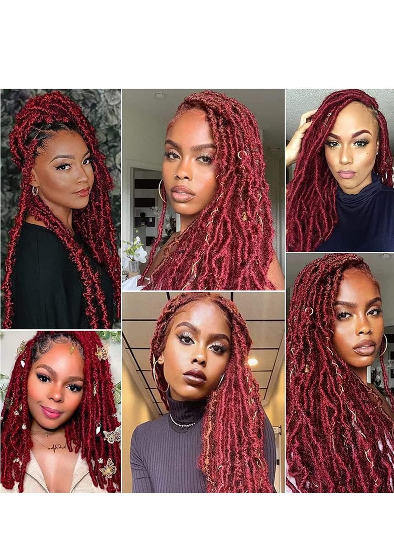 Excefore - 24 Inch Springy Afro Twist Hair Natural Synthetic Hair Pre Separated Marley Twist Braiding Hair Synthetic Wrapping Hair For Soft Suitable for Women 2 PCS Red - Image 1