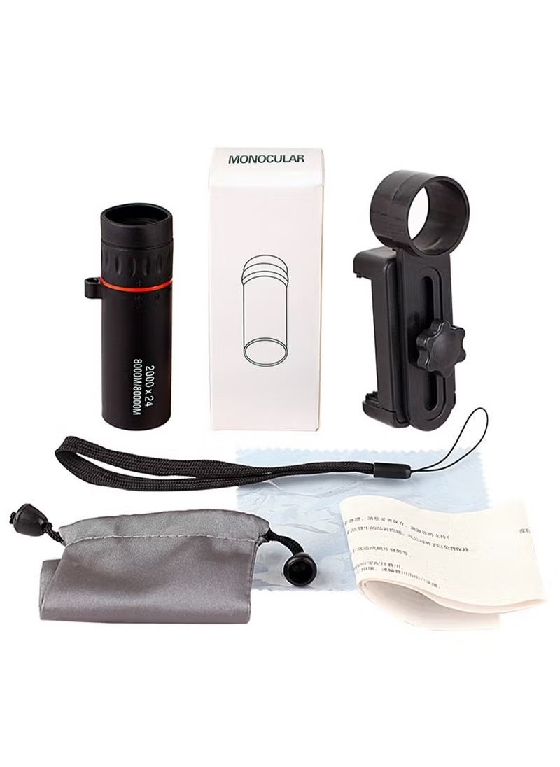 Unewshi 2000X24 Monocular Telescope, Suitable for Adults and Children Portable Telescope, Night Vision Monocular Telescope, 8000M/80000M Gift (With Mobile Phone Adapter)  - Image 2
