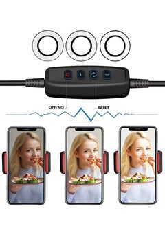 Generic Phone Holder With Selfie Ring Light Fill Flash Light Black  - Image 4