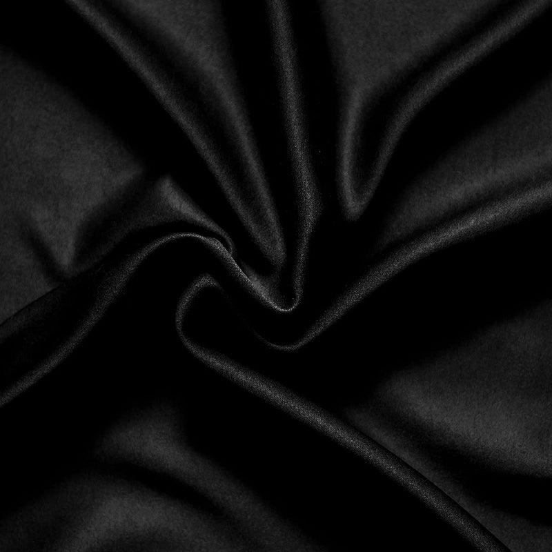 Stoa Paris Pillow Covers Set of 2 Pieces Satin Pillow Covers from Date Night Collection Home Living Room Quick Dry Gift for Couples Wedding Anniversaries Midnight Black - Image 4