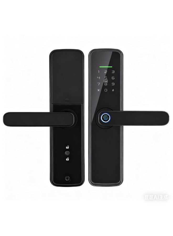 Razuvious Smart Door Lock,Fingerprint Lock with 4585 Mortise.Keyless Entry Bluetooth Lock,Free APP,IC Card,Anti-peep Code,TT Lock App Control,for Home,Office,Apartment - Image 1