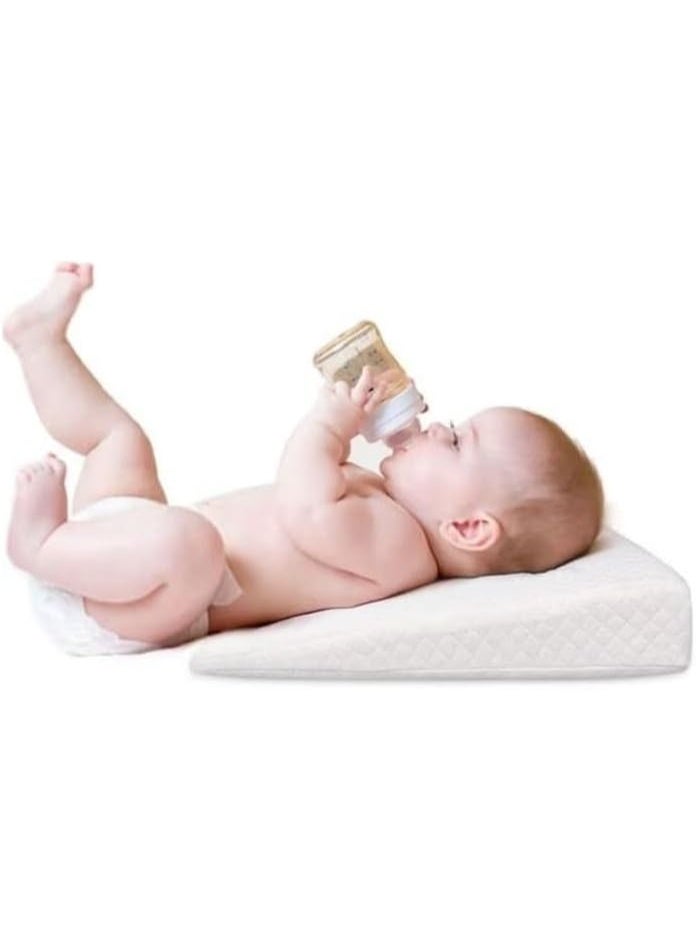 Baby Wedge Pillow - Soft & Safe Crib Wedge for Reflux Relief, Easy-to-Clean Feeding Support for Infants - Image 1