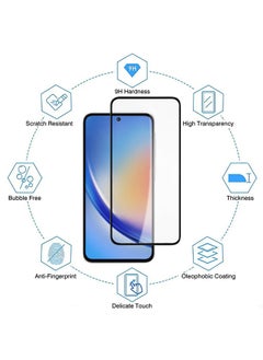 X-level 2 Pack Tempered Glass Screen Protector for Samsung Galaxy A35 5G with Comfortable Touch Feeling,Easy Clean Install, Anti-scratch Anti-drop Anti-fingerprint Phone Display Cover Accessory  - Image 2