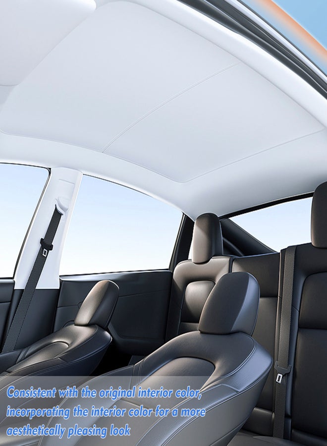 Aumotop Roof Window Sunshade Replacement for Tesla Model Y 2020 2021 2022 2023 Foldable Easy to Install Heat Insulation Sun Shade Protection Ice Crystal Coatings with Storage Bag - Image 5
