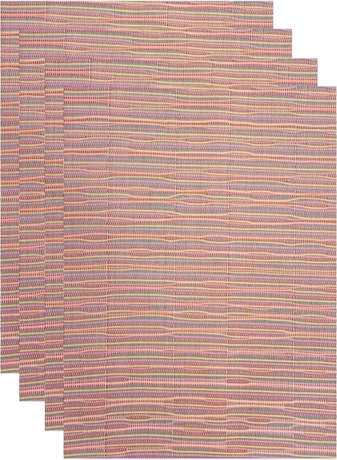 Yasin placemats for placemats, 18 x 12 inches - 4 pieces - assorted colors