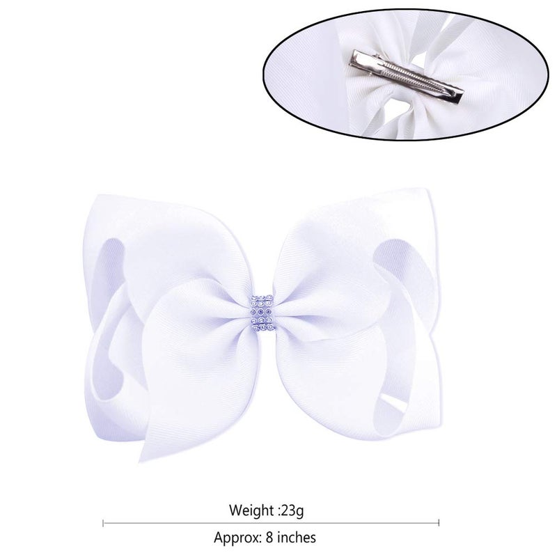 BGFKS 5 Layered Tulle Tutu Skirt for Girls with Hairbow, Ballet Dressing Up Kid Tutu Skirt (White, 2-8 Years Old) - Image 3