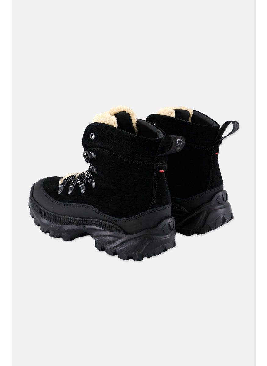 HUGO by Hugo Boss Women Jce Fur Lace Up Ankle Boots, Black  - Image 2