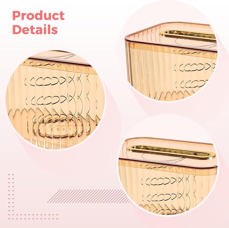 غطاء صندوق المناديل المستطيل الشفاف من PET ABS لتزيين الحمام والمكتب وغرفة المعيشة - Image 4