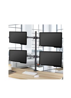 Suptek suptek Fully Adjustable Four Arm Monitor Desk Mount Stand for Four Monitors up to 27" with Max Tilt VESA 100x100 MD6884  - Image 2