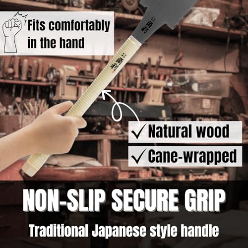 KAKURI Extra Large Japanese Pull Saw 10.5" for Woodworking - Ryoba Double Edge Hand Saw with Blade Cover for Rip & Crosscut - Heavy Duty Fixed Blade - Made in Japan - Image 5