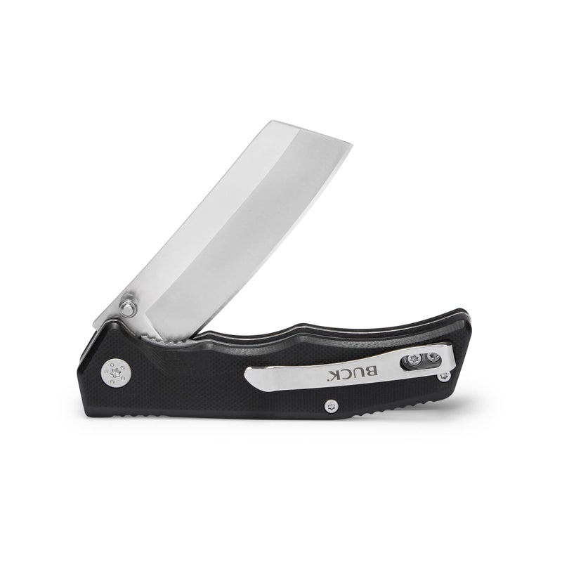 Buck Knives 252 Trunk Folding Liner Lock Pocket Knife Cleaver Blade (Black) - Image 2