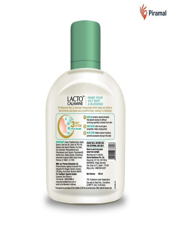 Lacto Calamine Face Lotion for Oil Balance - Oily Skin - 60 ml and Lacto Calamine Face Lotion for Oil Balance - Combination to Normal Skin - 120 ml - Image 5