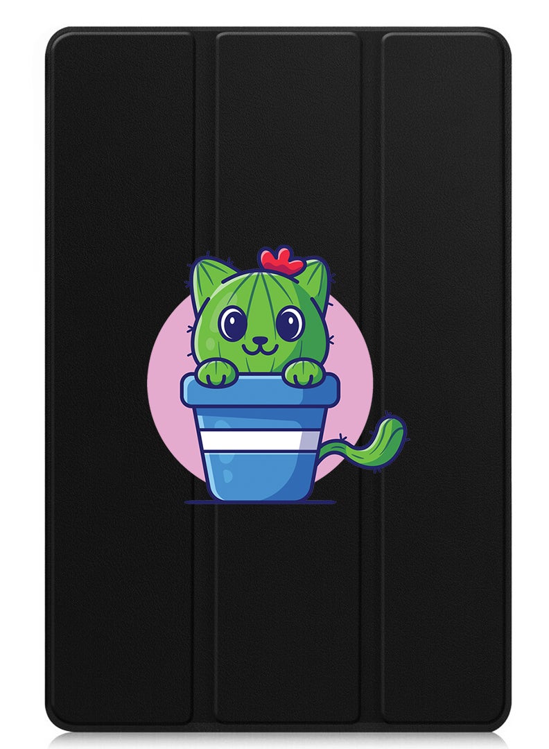 Theodor Protective Flip Case For Xiaomi Pad 7 & Xiaomi Pad 7 Pro With Trifold Stand Auto Wake Sleep Shockproof Cover - Cute Cat Cactus - Image 1