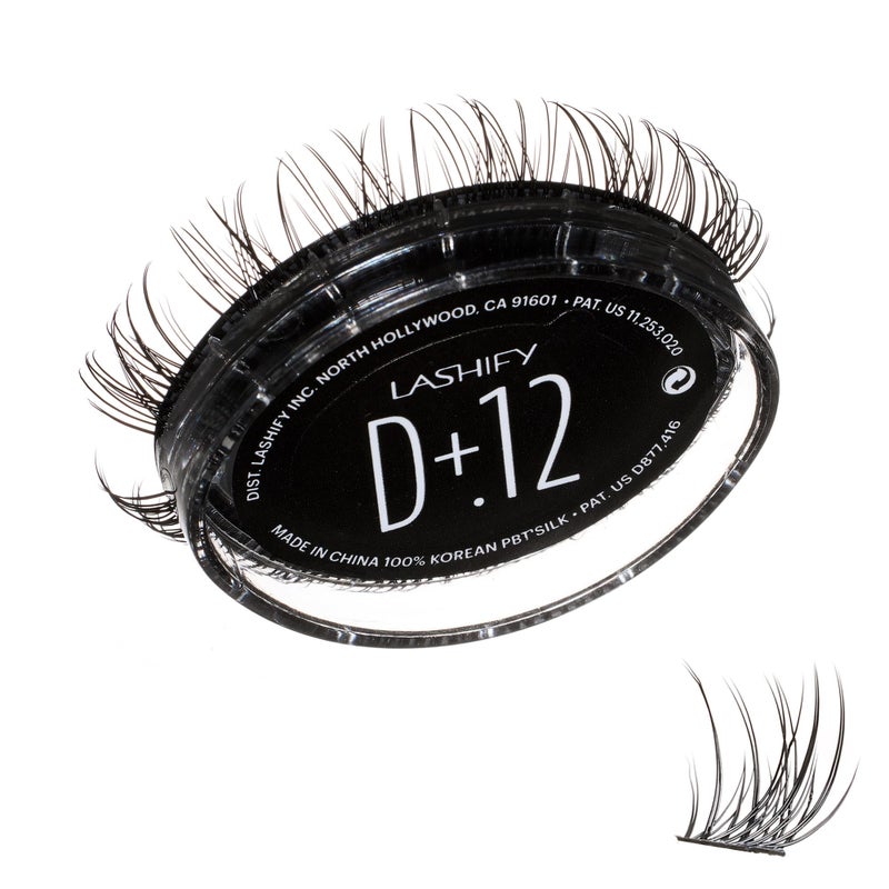 Lashify Drama Plus+ 12mm Gossamer Eyelash Extensions Refill in Black, Easy DIY False Lashes for the Most Delicate, Natural and Long Lasting Look - Image 1
