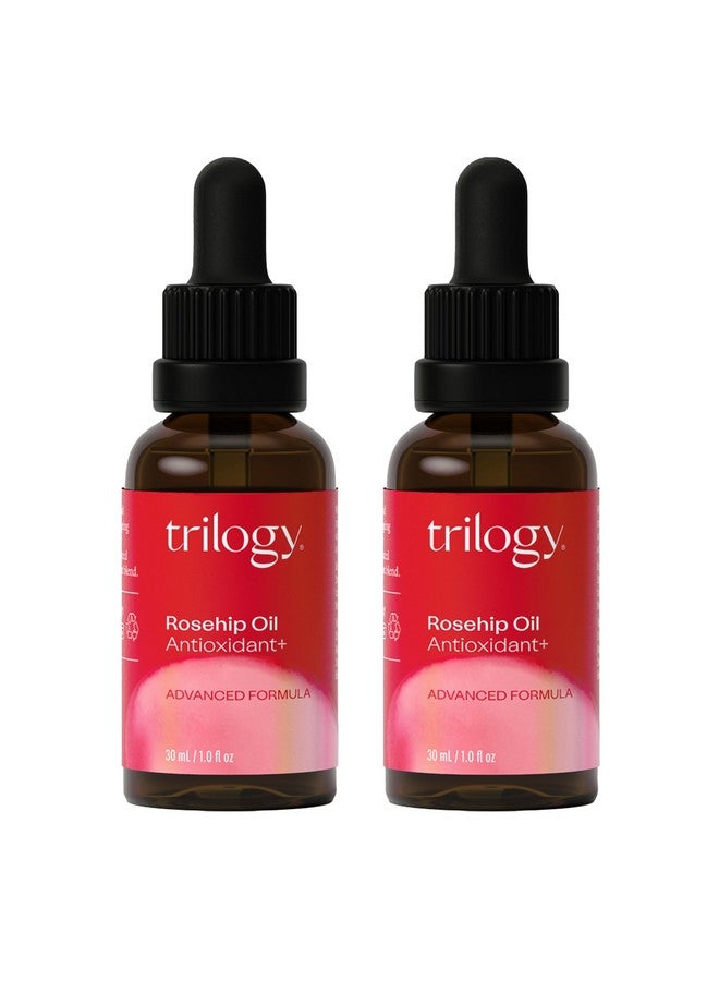 تريلوجي زيت ثمر الورد المضاد للأكسدة لجميع أنواع البشرة، زيت التجميل العضوي المعتمد روزابين لتحسين مظهر الخطوط الدقيقة والتجاعيد (عبوتين) - Image 1