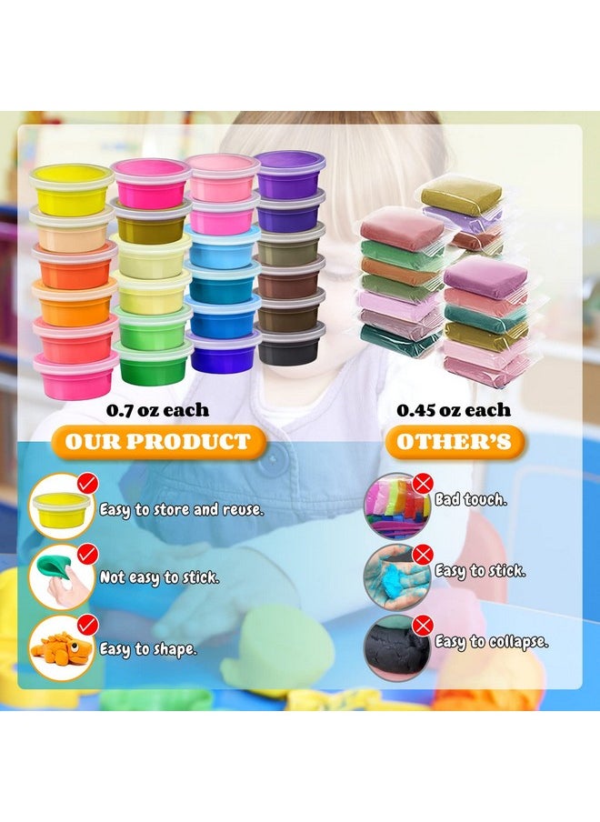 ESSENSON - Modeling Clay Kit - 24 Colors Air Dry Ultra Light Soft & Stretchy Diy Molding Clay With Tools, Kids Art Crafts Gift For Boys & Girls Age 3-12 Year Olds - Image 1
