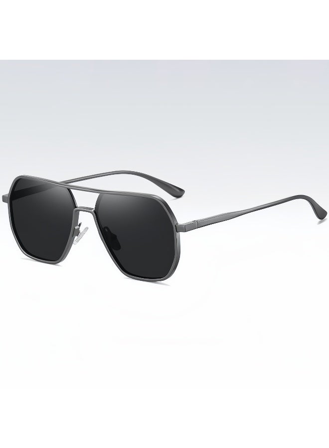Photochromic Sunglasses for Men Women, Auto Changing Day Night UV400 Polarized Sun Glasses Driving Anti Glare, Lightweight Aluminum-Magnesium Frame with Spring Hinge for Outdoor Sports - Image 1