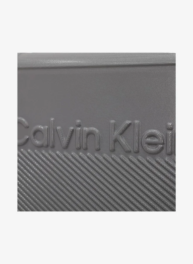 CALVIN KLEIN Men's Textured Hardcase Trolley Bag with Retractable Handle 20-S - Cabin