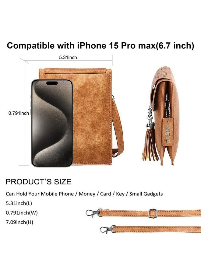 seOSTO Womens Small Crossbody Bag For Woman, Tassel Wallet Purse，Gifts For Teenage Girls - Image 3