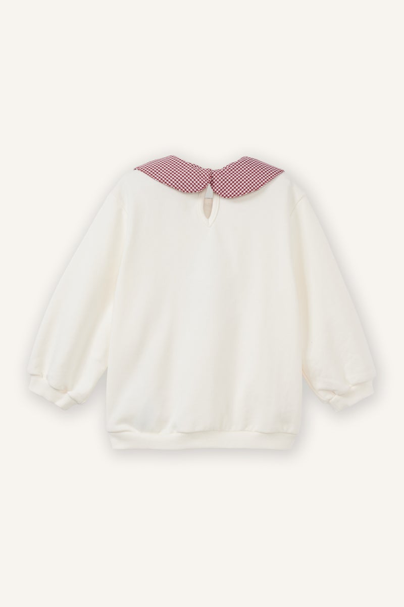 ديفاكتو سويت شيرت بناتي فلورال قصة عادية - Image 3