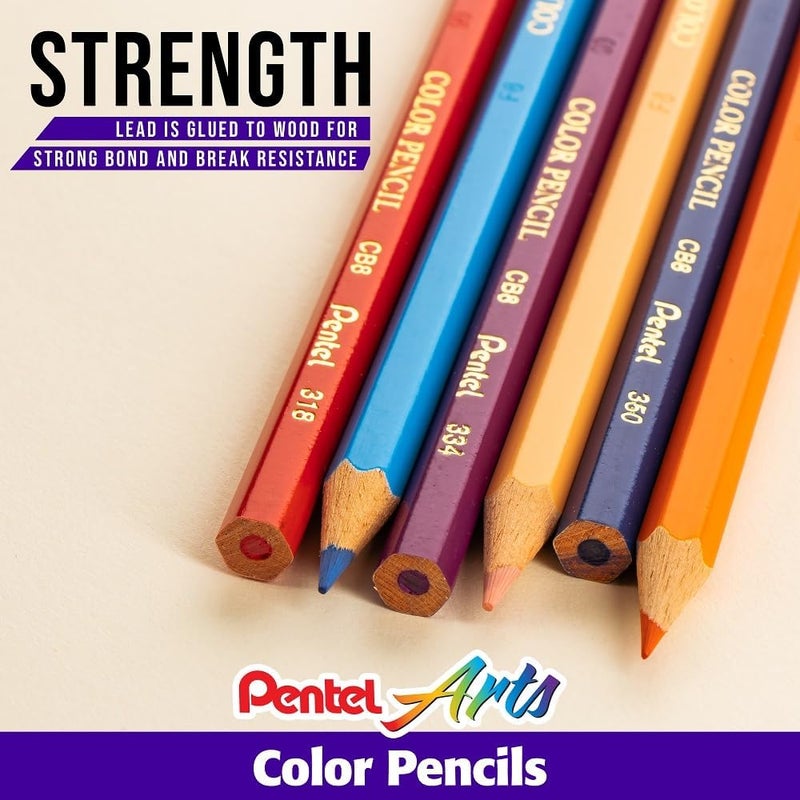 Pentel Arts Colored Pencils, Assorted Colors, Set of 24 (CB8-24) - Image 3