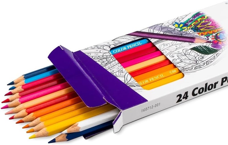 Pentel Arts Colored Pencils, Assorted Colors, Set of 24 (CB8-24) - Image 1