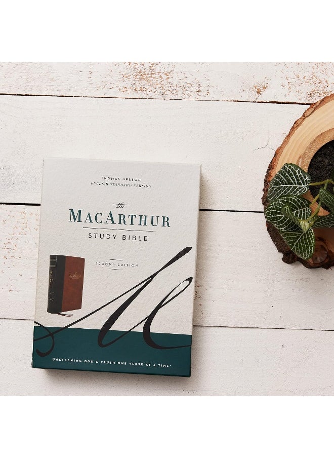 null - ESV, MacArthur Study Bible, 2nd Edition, Leathersoft, Brown: Unleashing God's Truth One Verse at a Time - Image 1