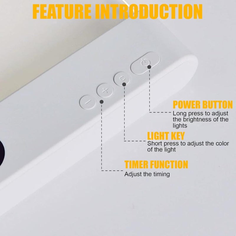 LED Flat Reading Light Rechargeable Reading Light Dormitory Bedroom Portable Student Night Light - Image 2