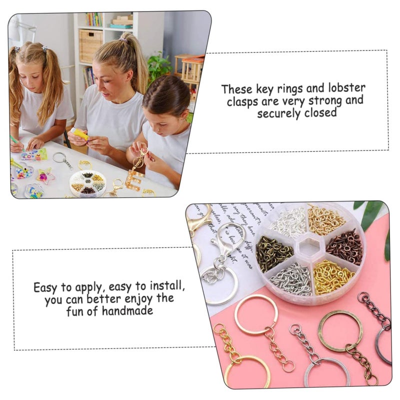 Stainless Steel DIY Keychain Making Kit With Open Jump Rings And Key Accessories - Image 5