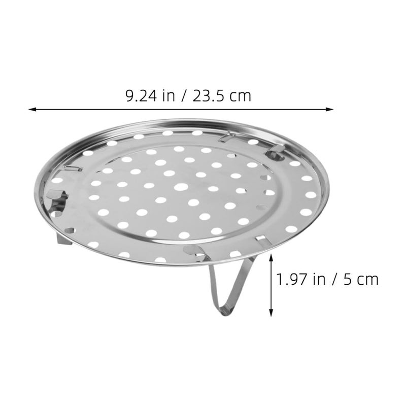 2 Pcs Stainless Steel Steamer Rack 24cm Removable Legs For Vegetables Seafood Dumplings - Image 3